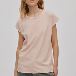 Anira - Vintage jersey boxy tee I Powder