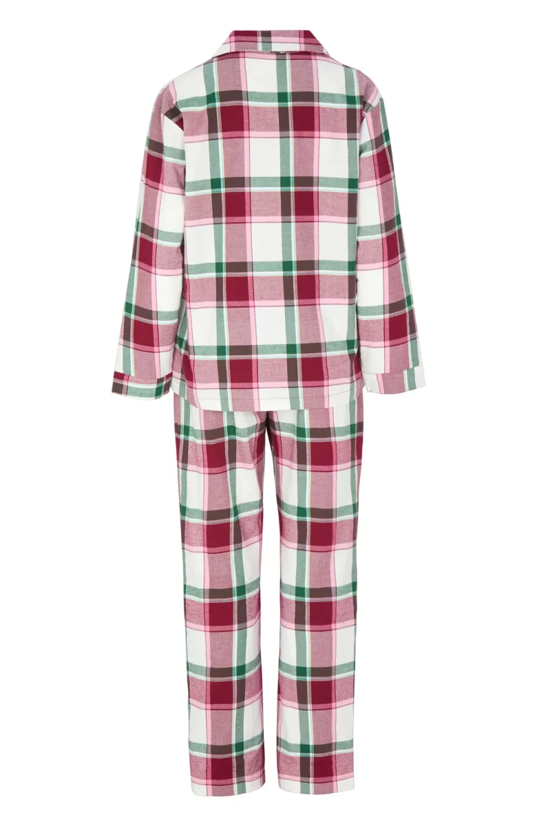 Flanellpyjamas Molly - Wine/ivory - Bild 9