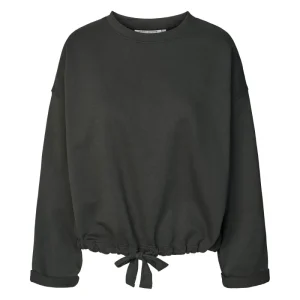 Sheela - Sweat drawstring top I Faded black