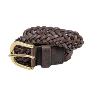 Wrangler - Läderbälte - Flätat - Brun