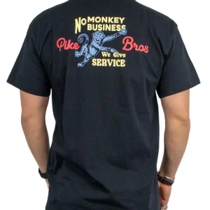 Pike Brothers - T-Shirt - No Monkey Business - Svart