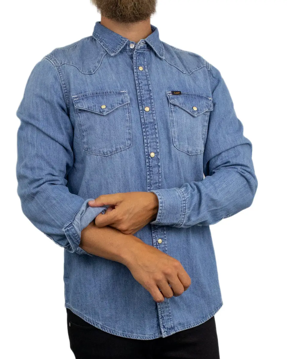 Lee Jeans - Skjorta - Regular Western Shirt Cliffside - Blå - Bild 2