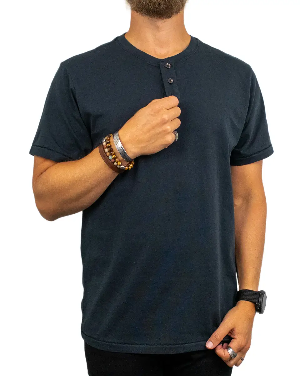 Brixton - Henley T-Shirt - Baseline - Svart - Bild 2