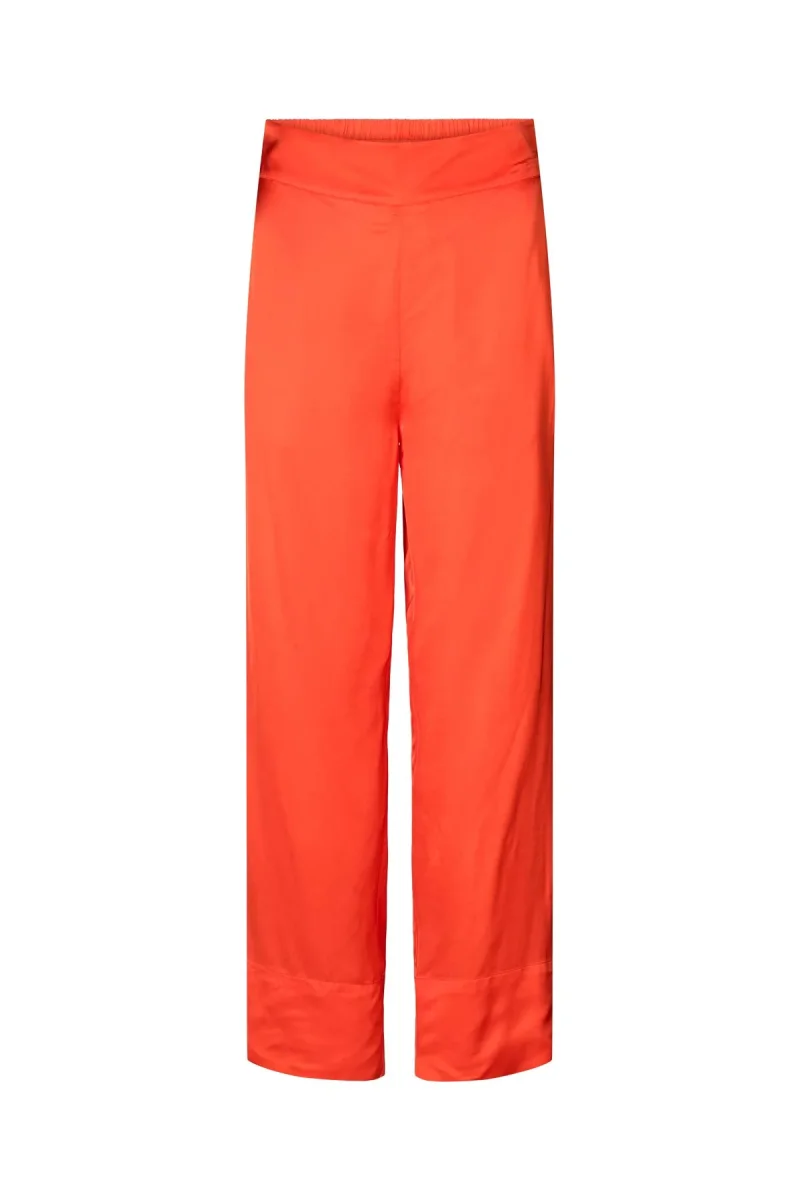 Alisa - Contrast lace wide leg pants I Deep mandarin - Bild 6
