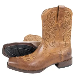 Ariat - Cowboy Boots - Bodie Square toe med Dragkedja - Brun