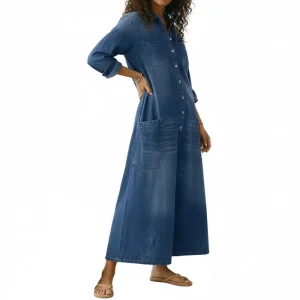 Damjumpsuit med krage och vida ben