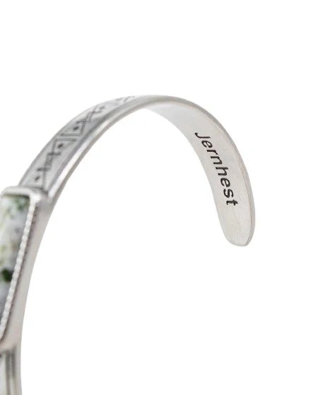 Jernhest - Forsjo Armband - Armlänk med Kolmårdsmarmor - Opolerad Silver - Bild 3
