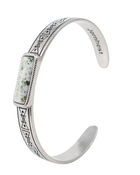 Jernhest - Forsjo Armband - Armlänk med Kolmårdsmarmor - Opolerad Silver - Bild 4