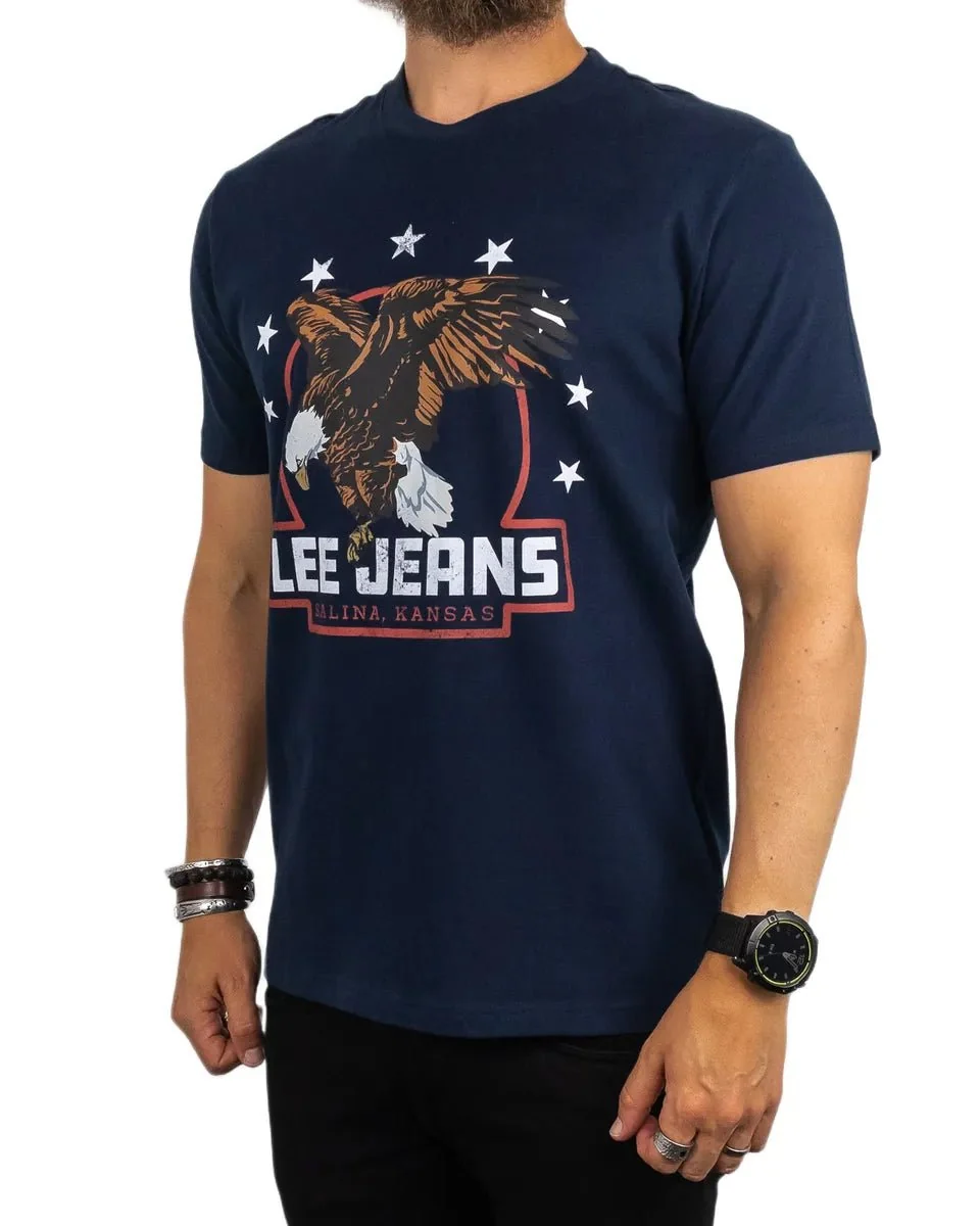 Lee - T-Shirt - Örn - Navy Blå - Bild 5