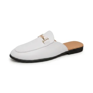 Loafers-mules med metallspänne för herr