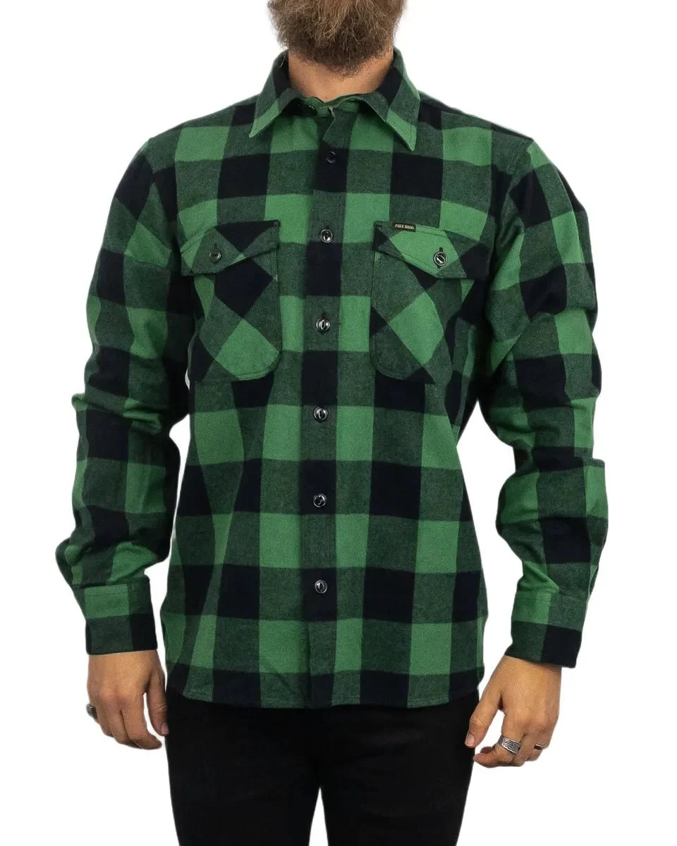 Pike Brothers - Buffalo Flanellskjorta - 1943 CPO Shirt - Grön