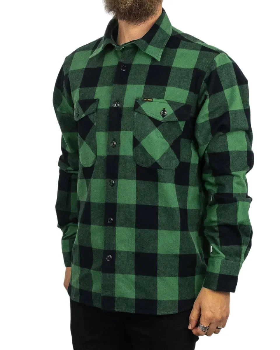 Pike Brothers - Buffalo Flanellskjorta - 1943 CPO Shirt - Grön - Bild 3