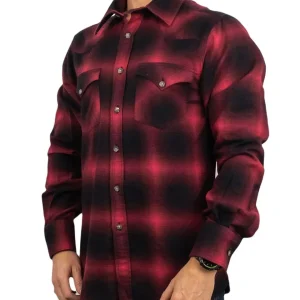 Pike Brothers - Rider Shirt 1952 Western - Nashville - Röd