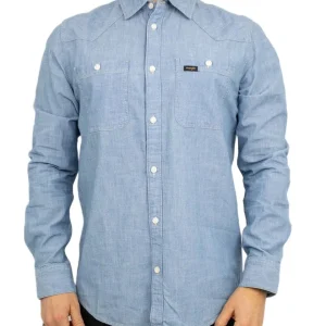 Wrangler - Skjorta - Chambray - Blå
